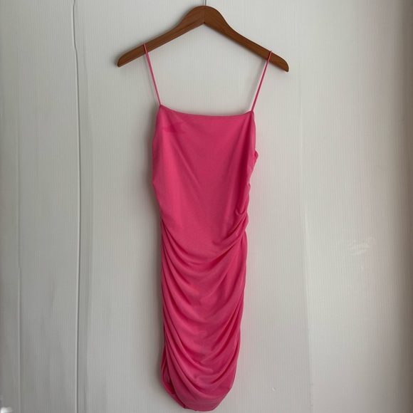Hello Molly Favorite things Vibrant Pink Mini Dress size 8 - Picture 3 of 9